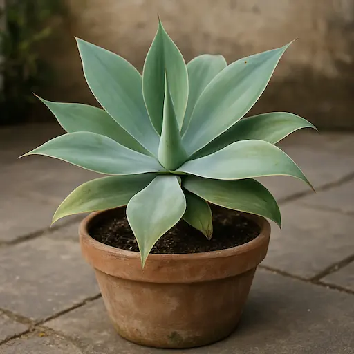 Pianta di agave attenuata (senza spine) per terrazzo luminoso, pianta grassa agave elegante