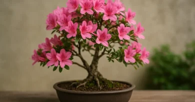 bonsai di azalea in vasetto