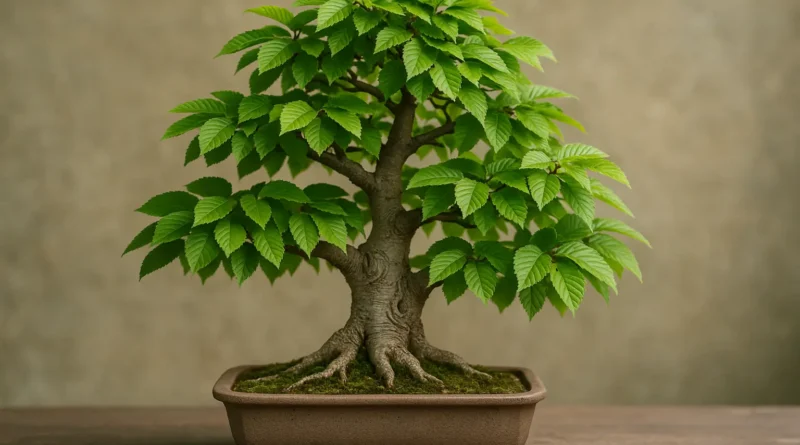 bonsai di carpino in vaso