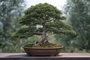 bonsai di cipresso in vaso