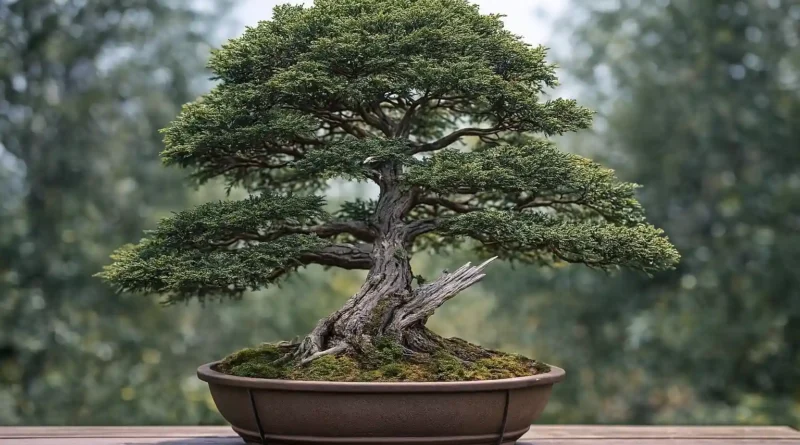 bonsai di cipresso in vaso