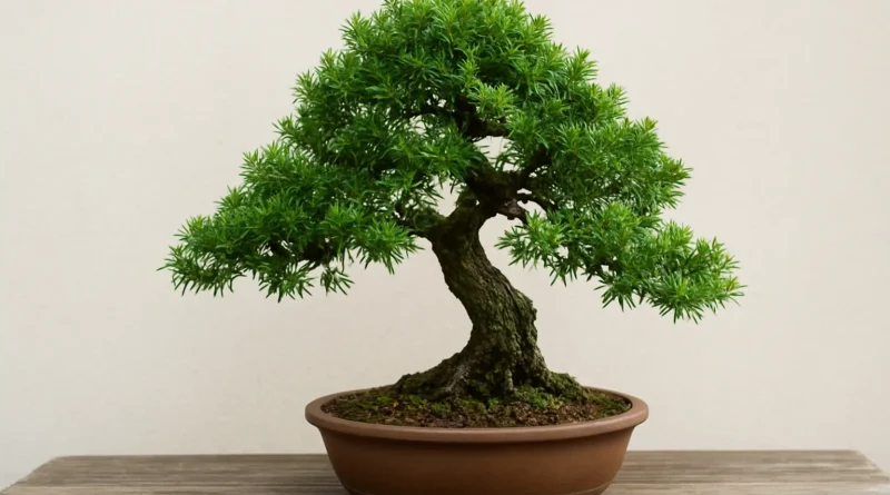 bonsai di tasso in vaso