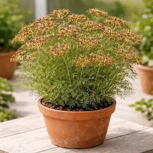 pianta di cumino pronta per il raccolto