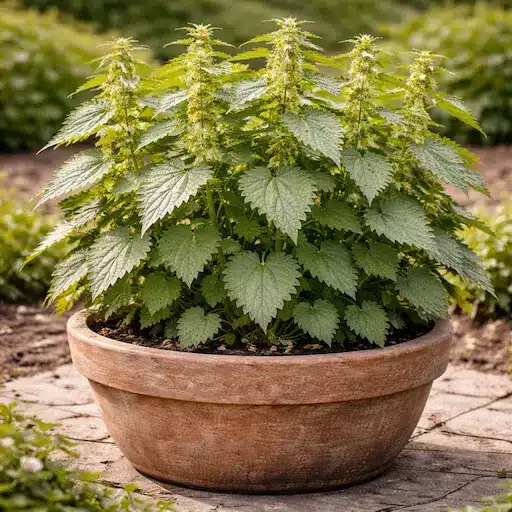 pianta di ortica in vaso