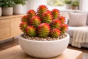 pianta di Crassula capitella