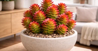pianta di Crassula capitella