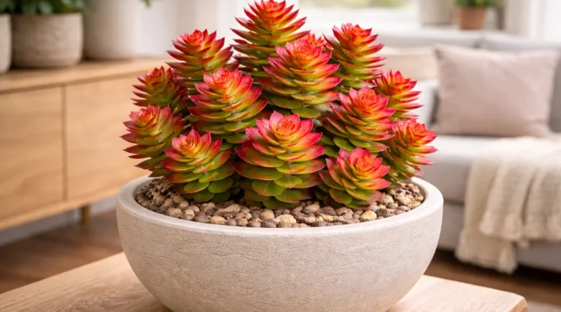 pianta di Crassula capitella