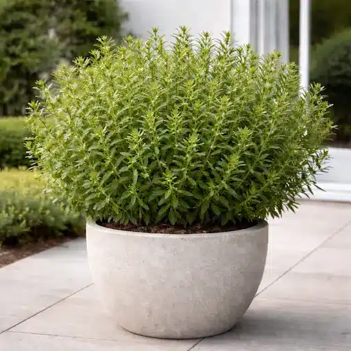 pianta di santoreggia in vaso