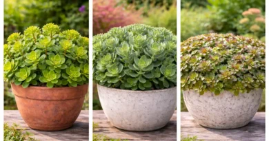 sedum in vaso
