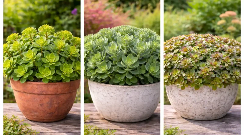 sedum in vaso
