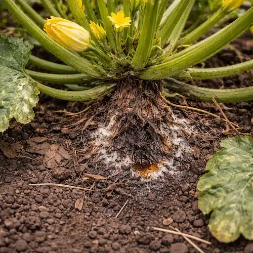 Marciume del colletto della zucchina