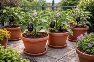 coltivazione delle melanzane in vaso