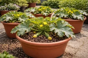 coltivazione delle zucchine in vaso