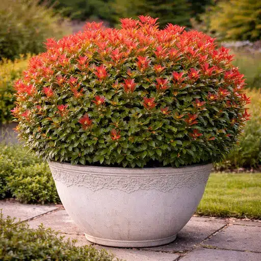 pianta di photinia in vaso