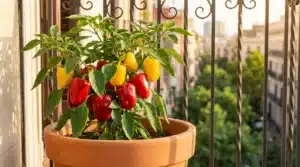 coltivare peperoni in vaso