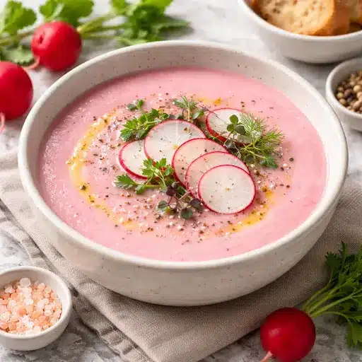 vellutata foglie di ravanello