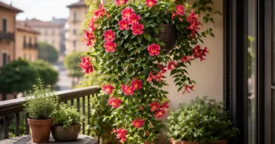 Dipladenia in vaso cascante