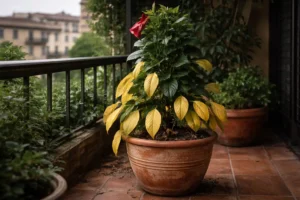 dipladenia foglie gialle caduta