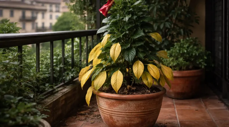 dipladenia foglie gialle caduta