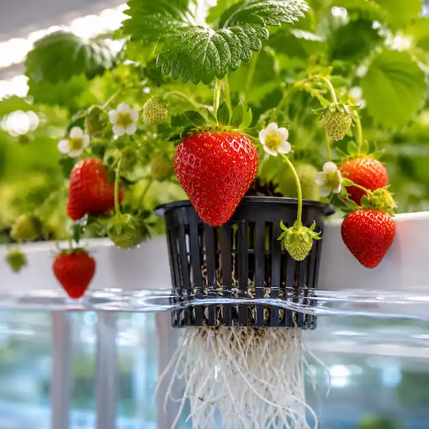fragole in idroponica