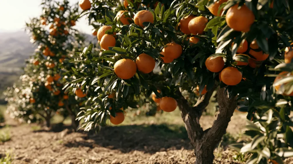 albero di clementine in terra