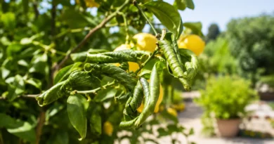 limone con foglie arricciate